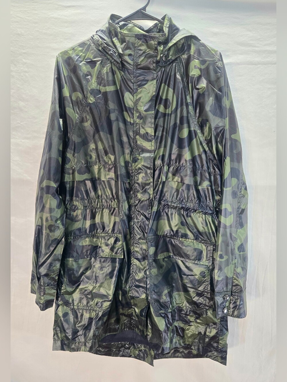 Anatomie Ramona Women's Large Green Cheetah Camouflage Windbreaker Jacket New